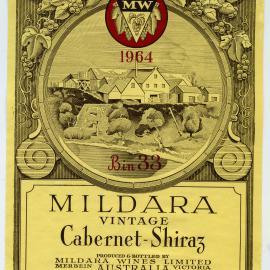 Mildara Wines Coonawarra Label (1964)