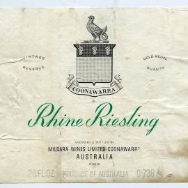 Mildara Wines Coonawarra Label [n.d.]