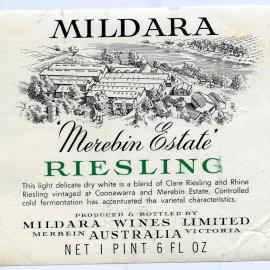 Mildara Wines Coonawarra Label [n.d.]