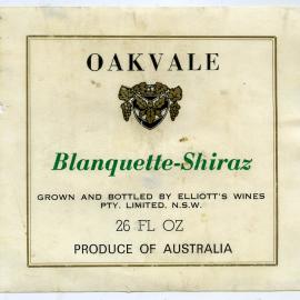 Elliott's Wines Label [n.d.]