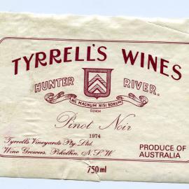 Tyrrell's Vineyards Label (1974)