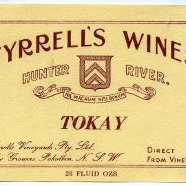 Tyrrell's Vineyards Label [n.d.]