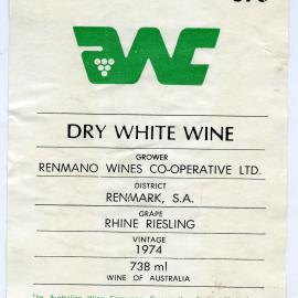 The Australian Wine Consumers' Co-operative Society Limited Label (1974)