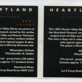 Heartland Vineyard Label (2001)