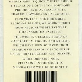 Meerea Park Wines Label (2000)