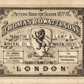 Pattern book for Season 1877-78 - Thomas Rowatt and Sons
