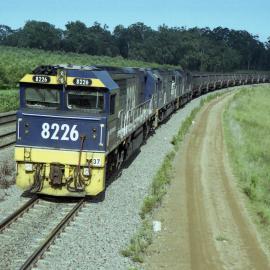 8226 and two other 82 class locos on the relief road near Minimbah, March 2012.