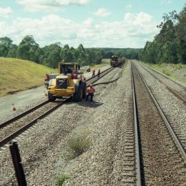 The relief road between Nundah and Camberwell Junction under construction.