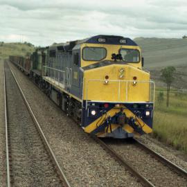 C502 and a 600 class on the ore train between Padulla and Camberwell Junction, NSW