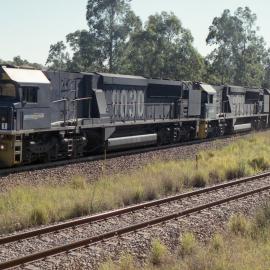 9030, 9013 and another 90 class approaching the top of the grade at Camberwell Junction, NSW