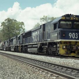 9031 and two other ninety class locos stand between Grasstree and Antiene after duplication was completed.