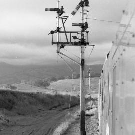 Passing the up home signal at Ardglen, NSW