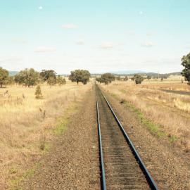 Looking down the hill in the up direction towards Quipolly, NSW