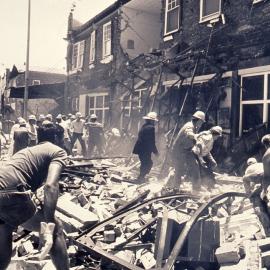 Earthquake - Rubble & workmen - Hamilton, Newcastle, NSW