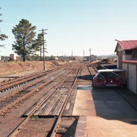 Looking north at Armidale from thee north end of the platform.