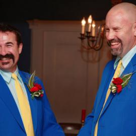 Andrew and Bill Whitbread-Brown wedding photo, 2007