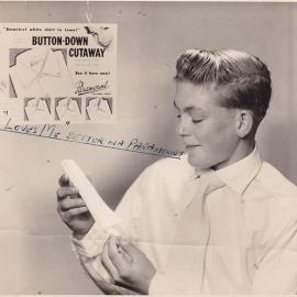 Mock up for an  advertisement for Paramount Shirts