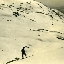 Skier in the Snowy Mountains, NSW, [c. 1910s]