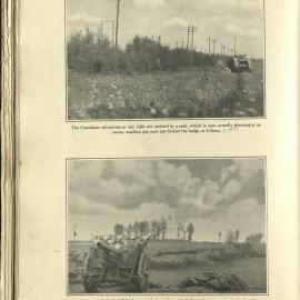Canadians assisted by a tank at Lihons, Infantry of 3rd Brigade