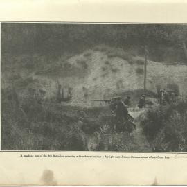 Machine gun of the 9th Battalion