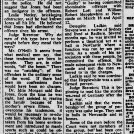 Sex Perversion Rife in City: Newcastle Morning Herald, 9 July 1952