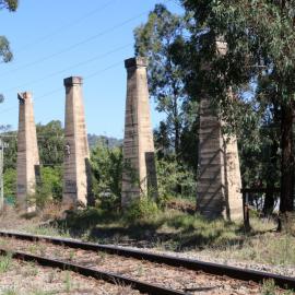 Site of the former Bellbird Colliery, NSW. These pillars held the end of the screens.