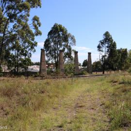 Site of the former Bellbird Colliery, NSW. These pillars held the end of the screens.