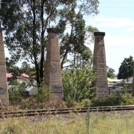 Site of the former Bellbird Colliery, NSW. These pillars held the end of the screens.