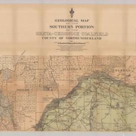 Geological map of the southern portion of the Greta-Cessnock coalfield, County of Northumberland.