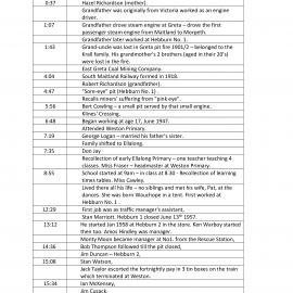 Summary: George McLeod (c. 1931-2016) - Colliery Clerk, Hebburn No. 1 & 2. Collieries. Recorded 28 November 1985. Part 1/2.