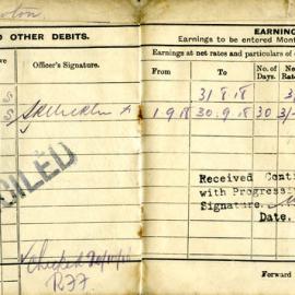 Soldiers Pay Book - Pages 13 & 14