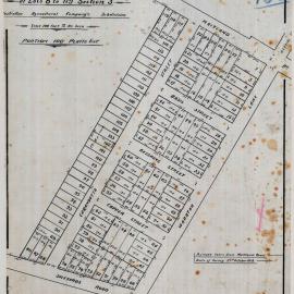 Plan of lots 8 – 119, section 3 of the A. A. Company Subdivision portion of 100 Platt’s Estate, 27 October 1919