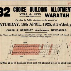 Waratah Subdivision, Saturday, 18 April 1925