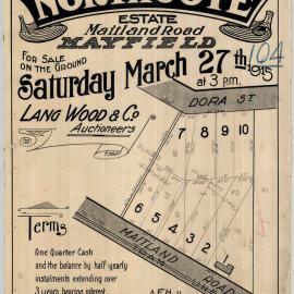 Northcote Estate, Maitland Road, Mayfield. Saturday, 27 March 1915