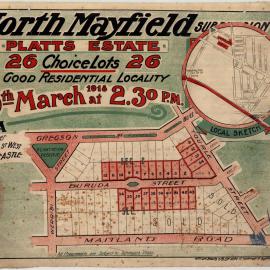 North Mayfield Subdivision, Platt’s Estate, 9 March 1918
