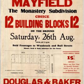 Mayfield, The Monastery Subdivison, Saturday 26th August 1939