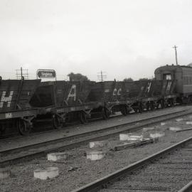 Transfer of 5 private air hoppers from Hexham to Liddell Colliery at Singleton, 30 May 1988, Richmond Vale Railway
