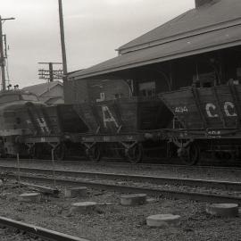 Transfer of 5 private air hoppers from Hexham to Liddell Colliery at Singleton, 30 May 1988, Richmond Vale Railway