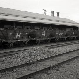 Transfer of 5 private air hoppers from Hexham to Liddell Colliery at Singleton, 30 May 1988, Richmond Vale Railway