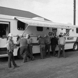 BHP Newcastle, Mobile Blood Bank, Ore Berth Office, c. 1997-98