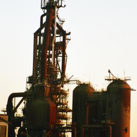 BHP Newcastle, No. 3 Blast Furnace & Stoves, view from Selwyn Street, 29 July 2003