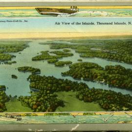 Inverse of above cover, Air view of the Islands