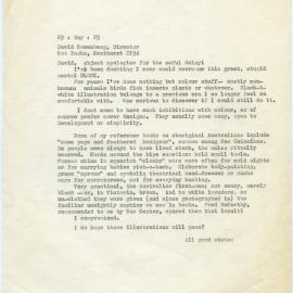 Letter to David Rosenberg