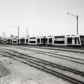 Victorian Railways MET set, arriving Morandoo Siding, 9 December 1991