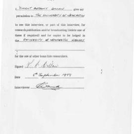 A6970 (viii)_Dillon - Interview log : Dillon Family of Dungog - Vincent Dillon - 6 July 1989