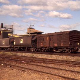 An MHG brake van on a coal train at Port Waratah.