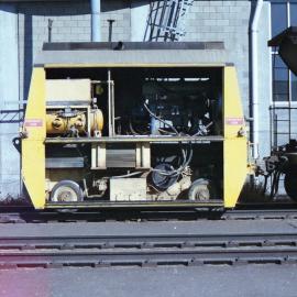 A side view of a Vollert locomotive at Carrington.
