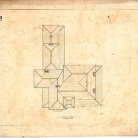 Plan of Residence for B.W. Levy Esq. Plan of Roof. No. 3 of 6. 11 May 1878. (Cintra House) [Linen Copy]