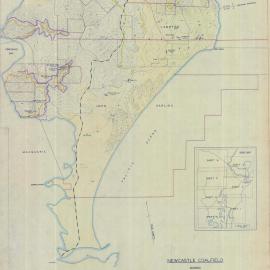 Sheet 1A - Newcastle Coalfield showing geology and topography compiled from military surveys, Land and Mines Dept. Plans