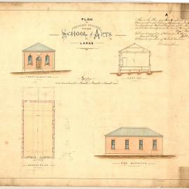 Plan of Proposed Building for the School of Arts at Largs (24 September 1877)